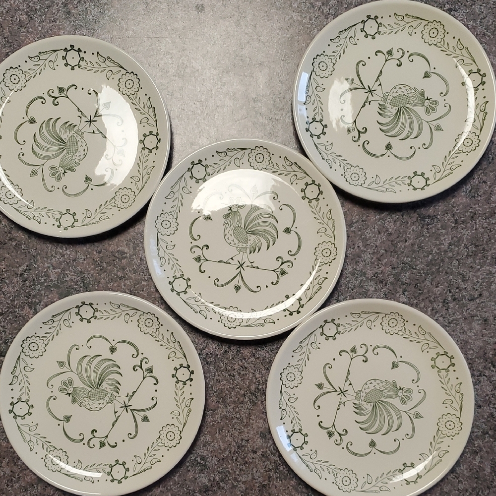 5 Scio Provincial Dessert Plates